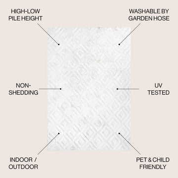 Portmany Neutral Diamond Trellis Indoor/outdoor Area Rug
